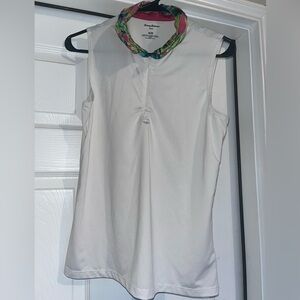 Tommy Bahama golf (Size M) Quarter Zip Collar Neck
Sleeveless Knit Jersey